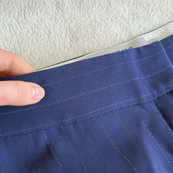 M.M. Lafleur The Zhou Culotte Navy Blue Striped Wide Leg Pants S (4) - Picture 11 of 12